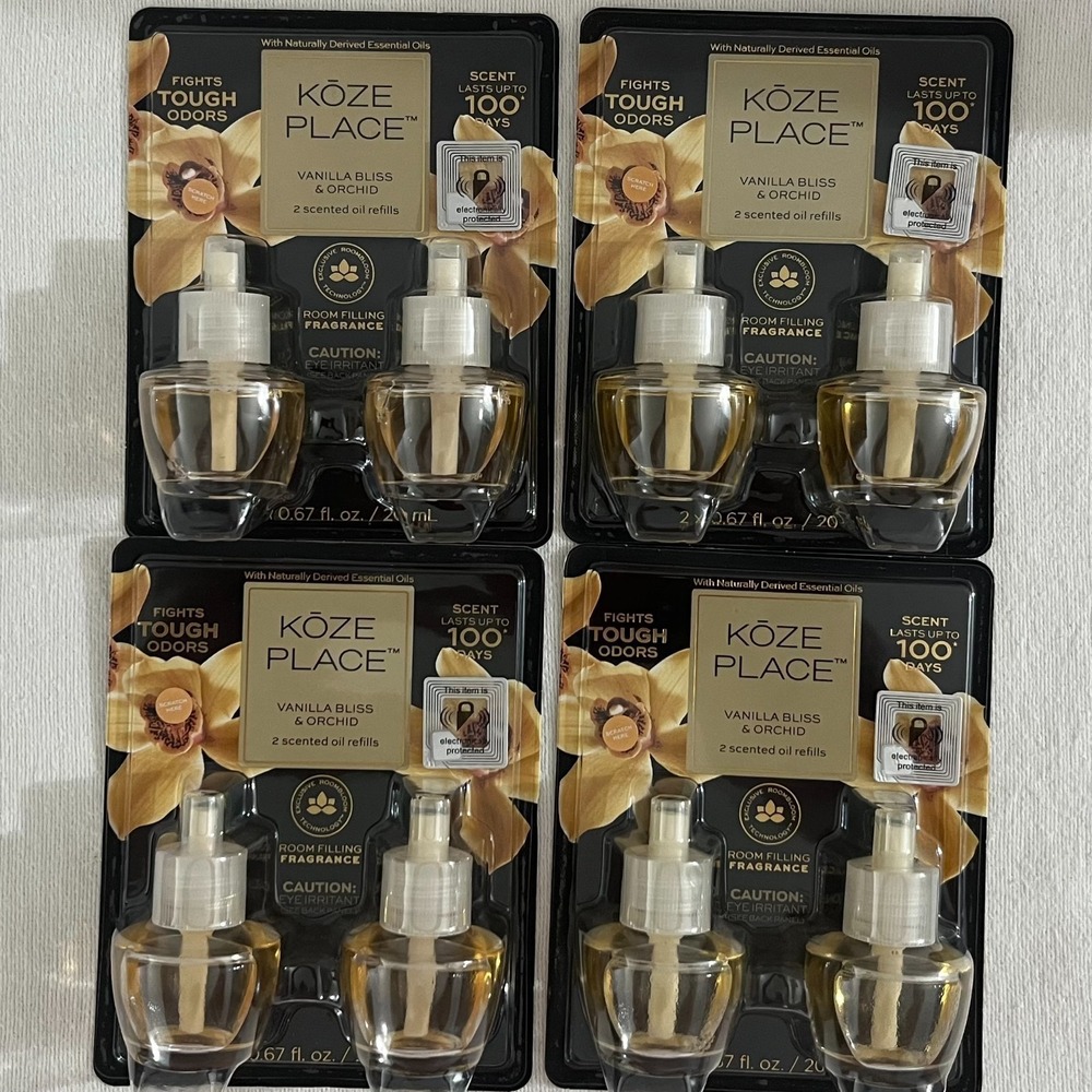 Koze Place Vanilla Bliss & Orchid Plug-In Scented Oil Refills (8 Refills)